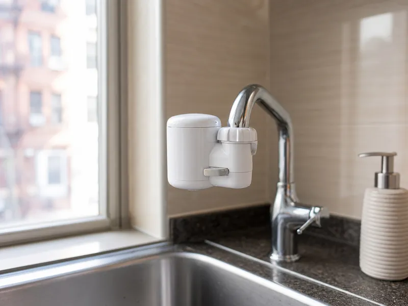 Faucet-mounted filter