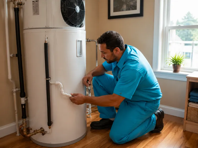 Heat pump in Bronx single-family home