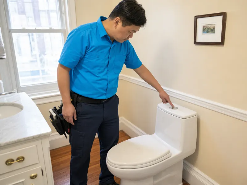 High-efficiency toilet, pre-war building
