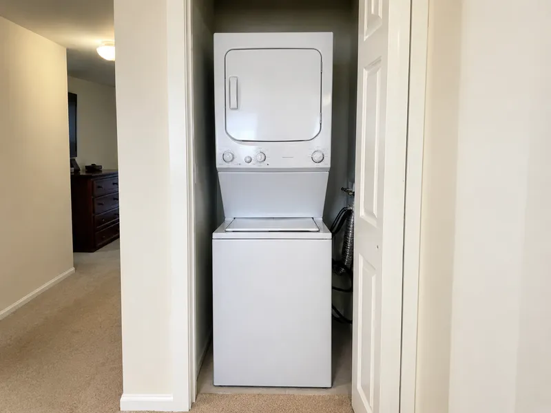 Stackable washer dryer hookup