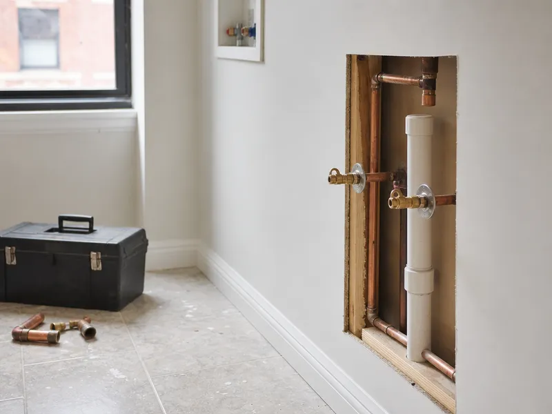 Moving hookups for laundry renovation in Manhattan