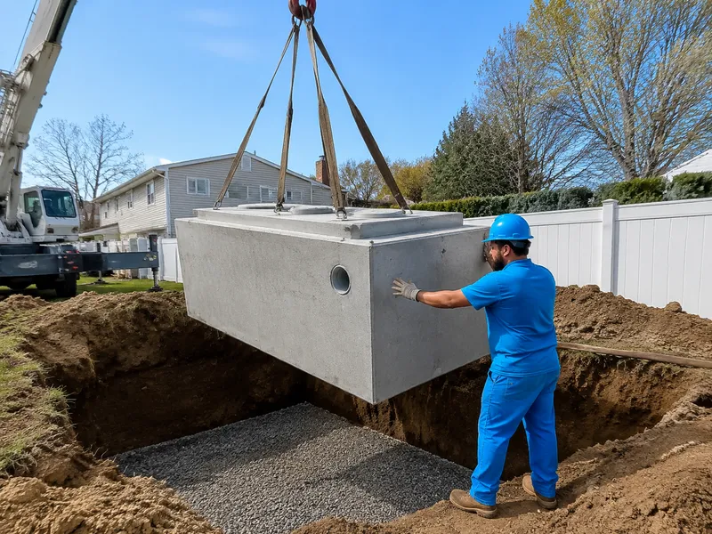 Septic tank installation