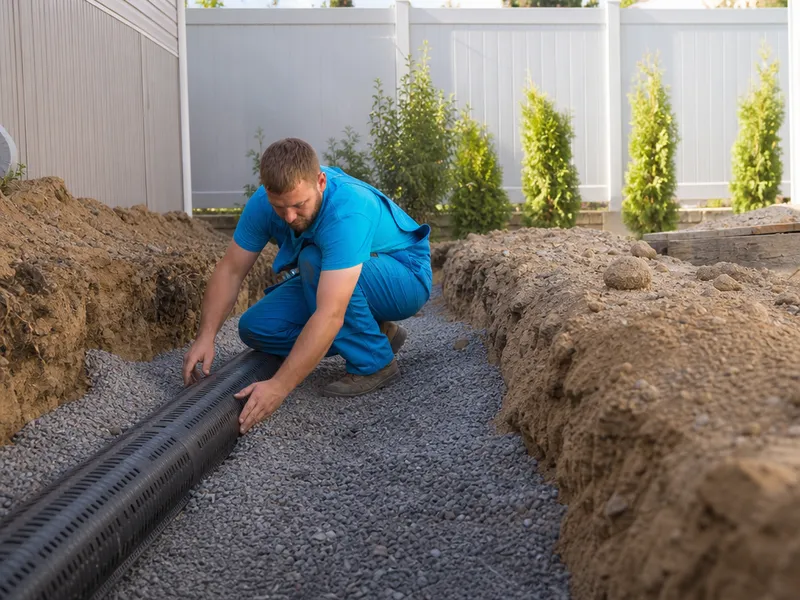 Staten Island septic drain field