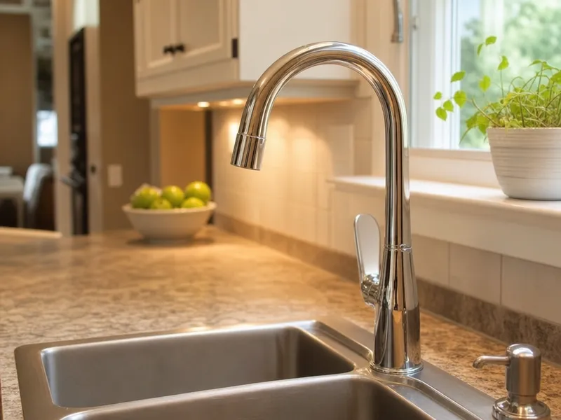Kitchen faucet without sprayer