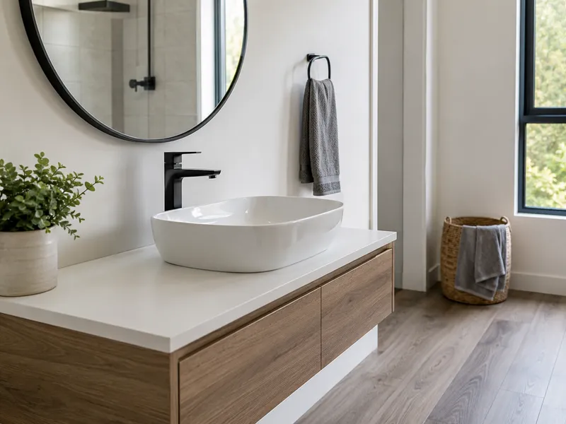 Bathroom faucet — single-hole