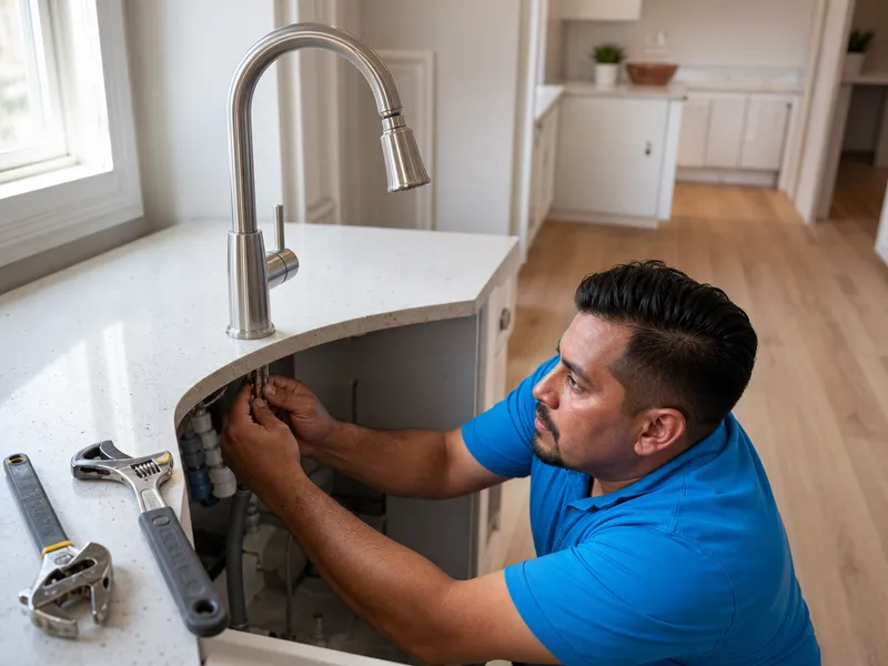 Kitchen faucet in Manhattan apartment