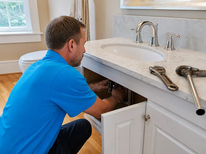 Widespread bathroom faucet in Manhattan pre-war