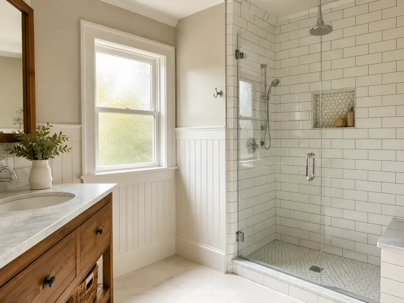 Tile shower