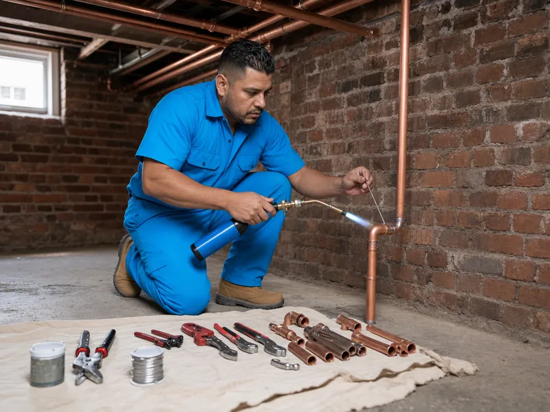 Copper water supply lines