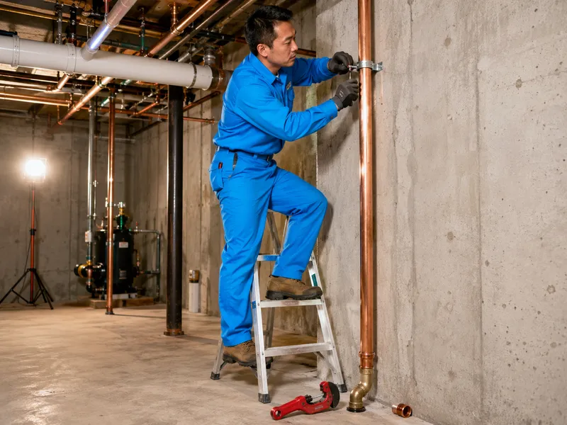 Riser pipe installation