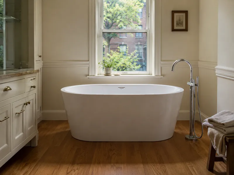 Soaking tub, Park Slope home