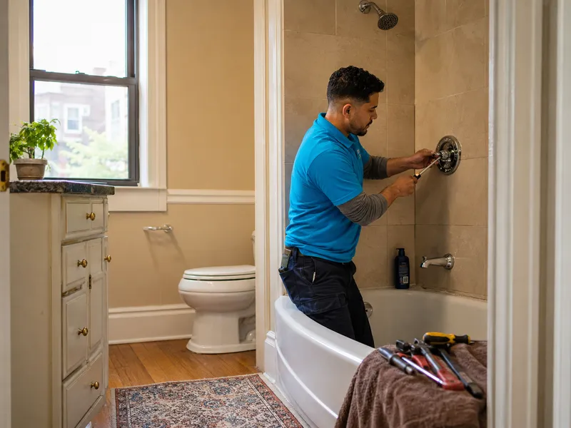 Tub and shower combo, Bronx co-op