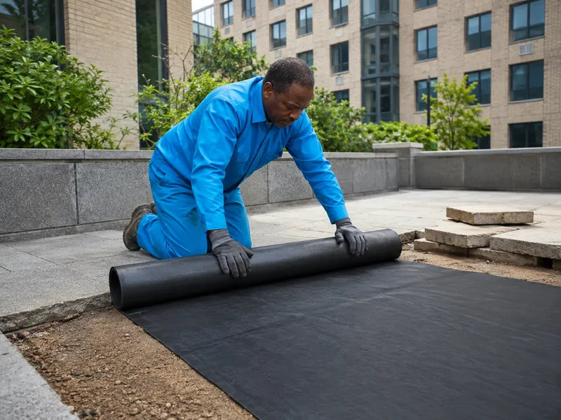 Plaza waterproofing