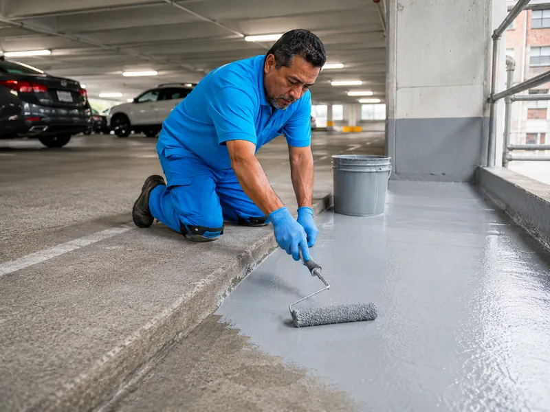 Parking structure waterproofing