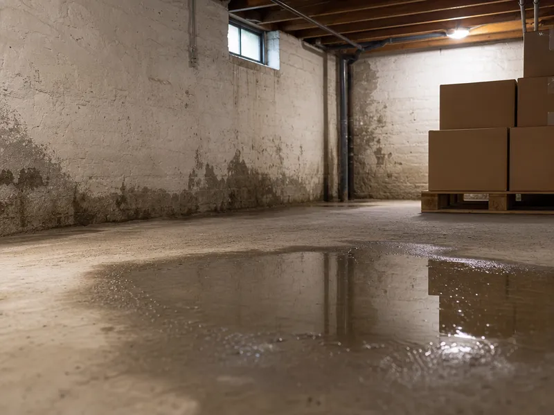 Wet basement after rain