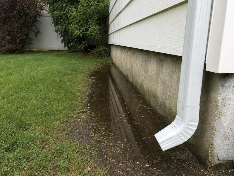Water pooling near foundation