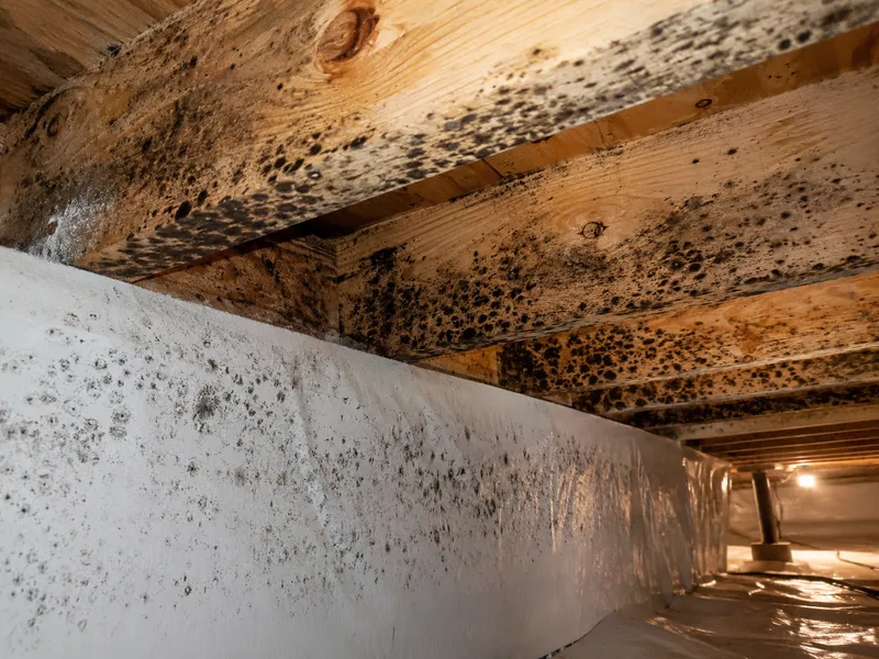 Mold growth in crawl space