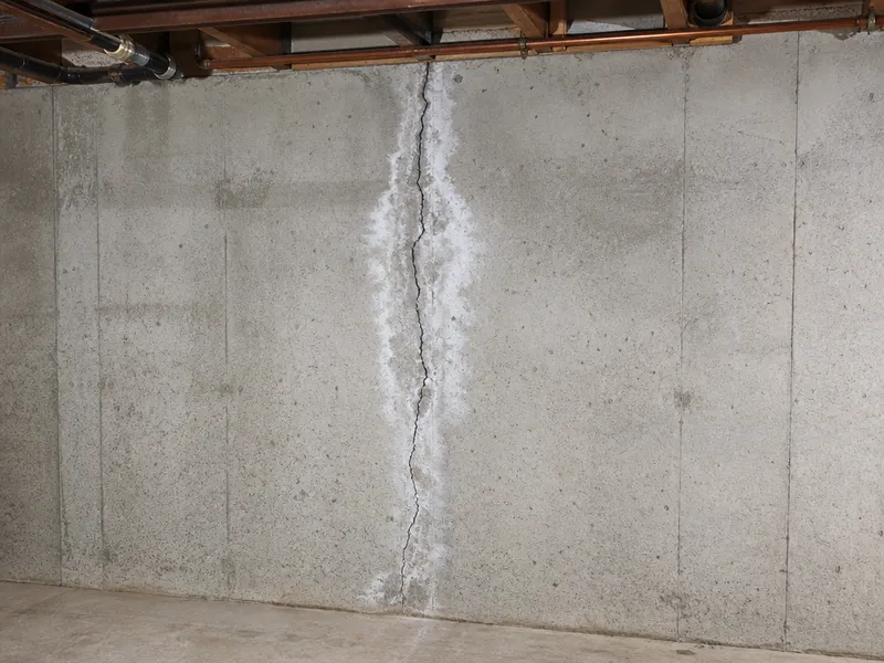 Cracked foundation wall