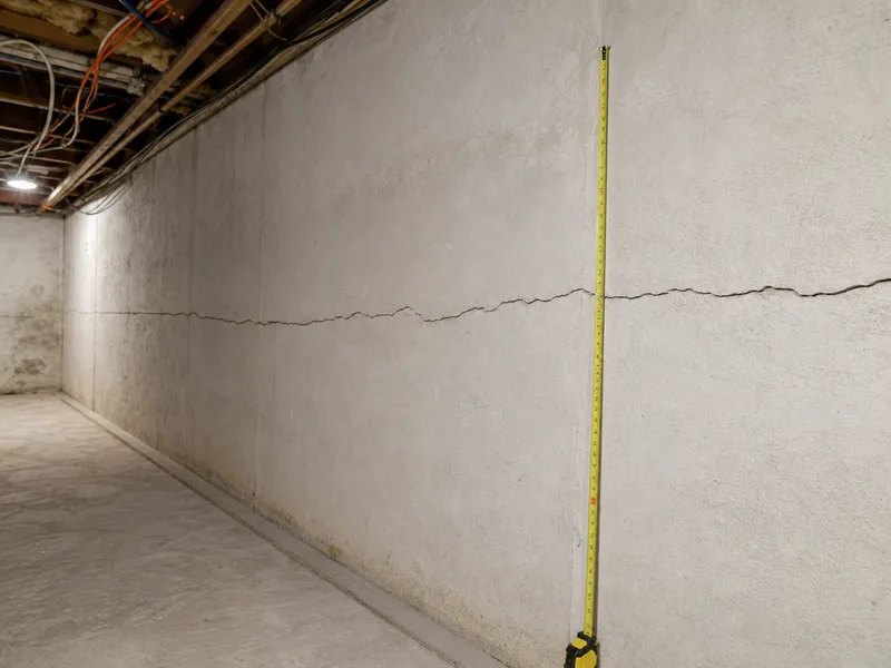 Foundation settlement cracks
