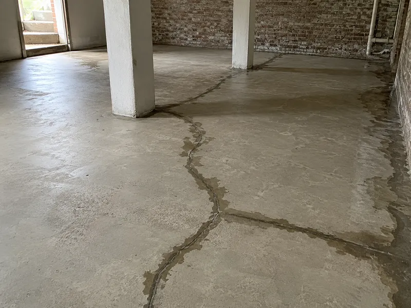 Water seepage through floor joints