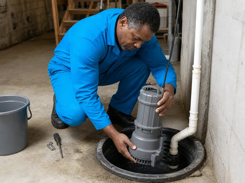 Sump pump installation and replacement