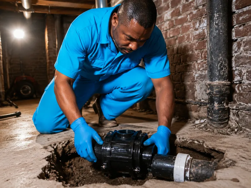 Backwater valve installation