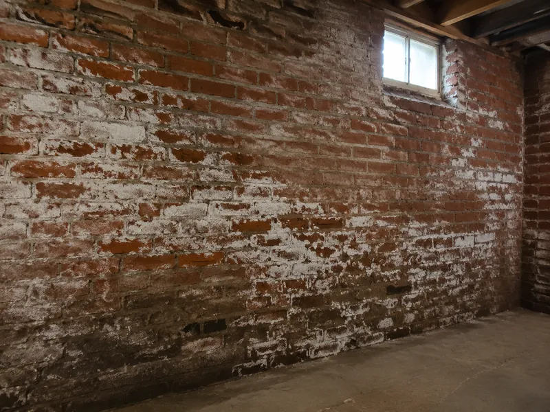 Efflorescence on walls