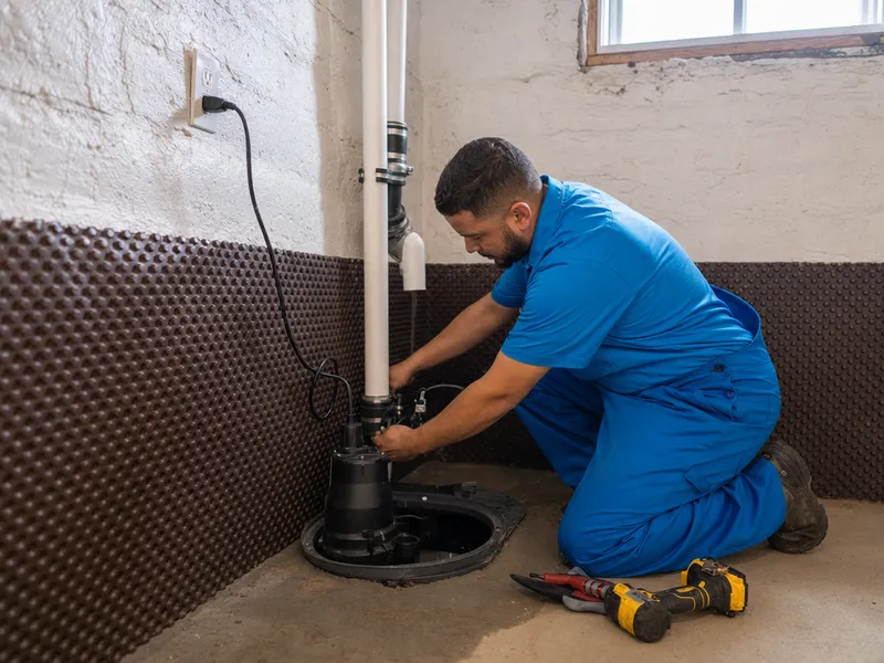 Bronx basement with sump pump