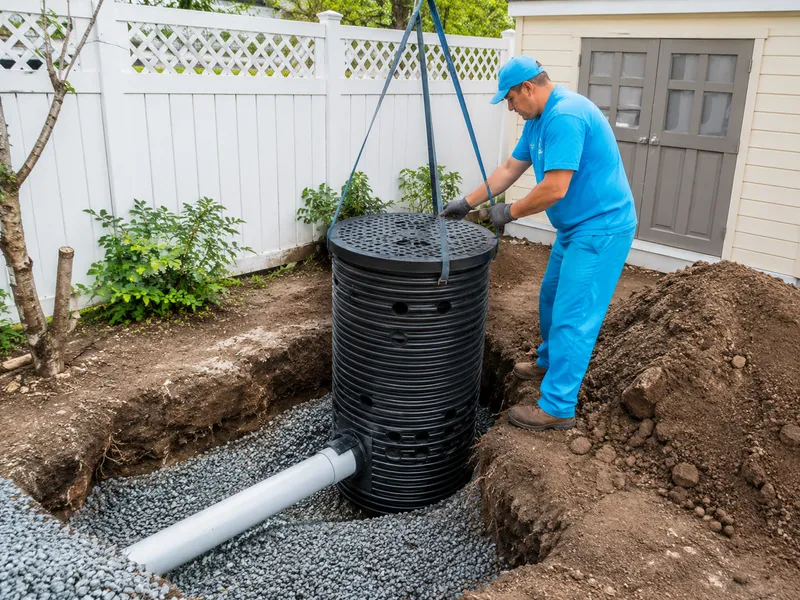 Dry well installation