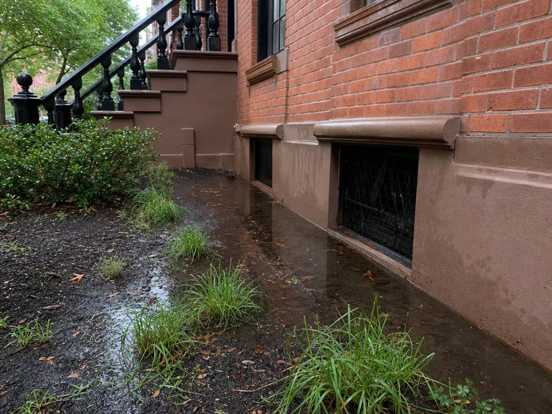 Water pooling near foundation