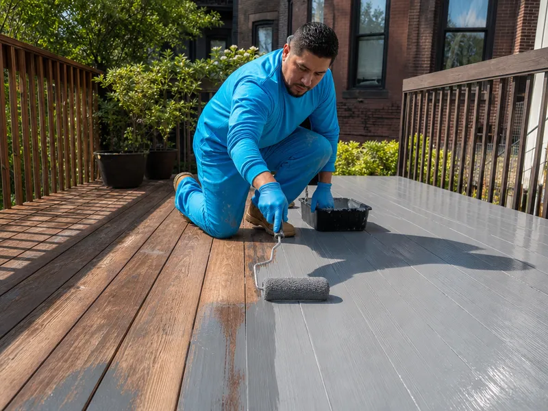 Wood deck waterproofing