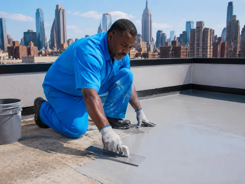 Concrete deck waterproofing