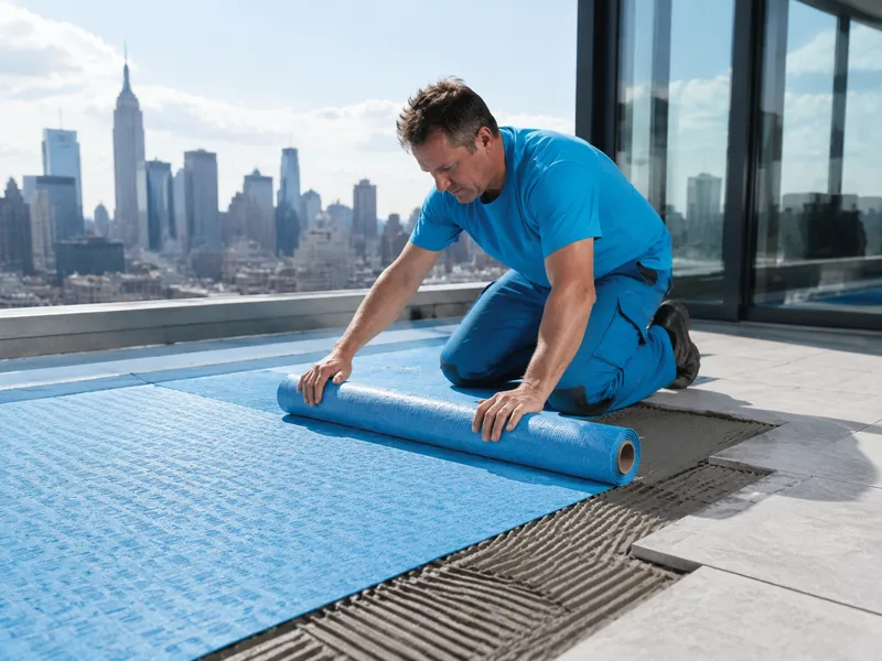 Tile deck waterproofing