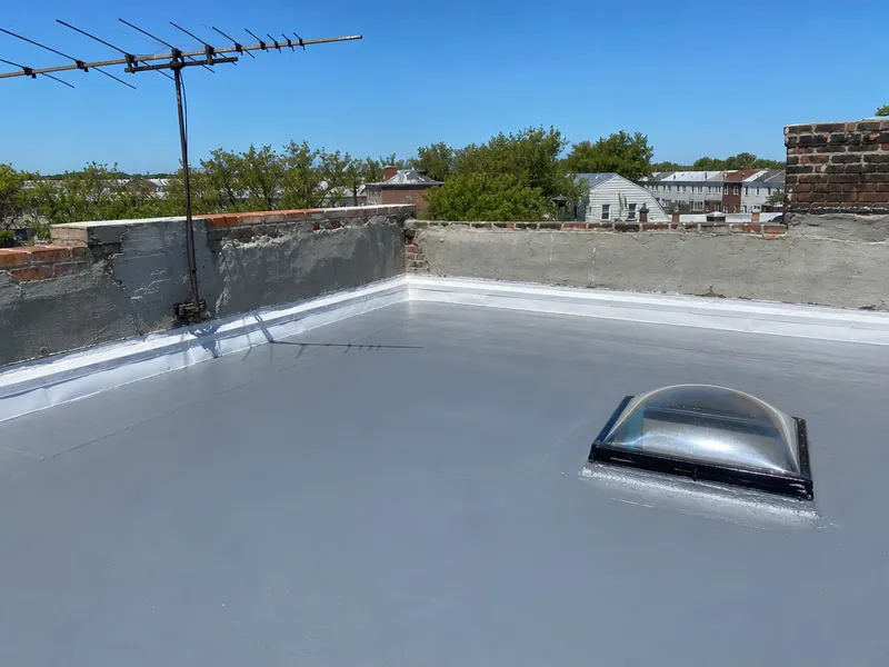Roof deck, Queens row house
