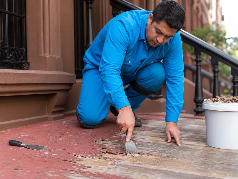 Deck coating restoration, Brooklyn