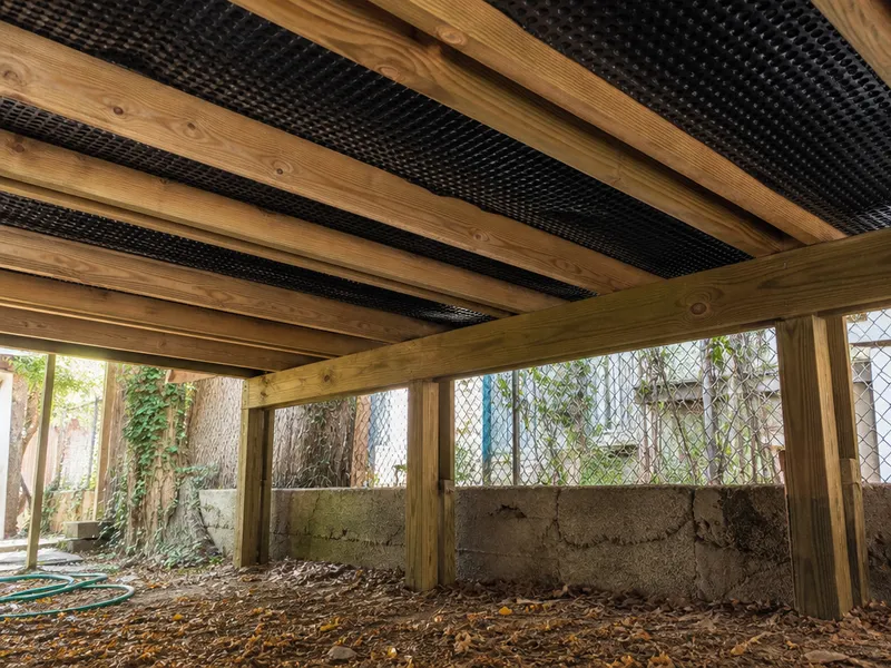 Deck drainage system, Bronx