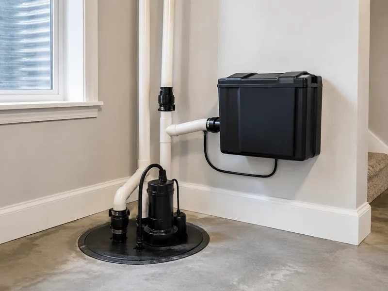 Battery backup sump pump