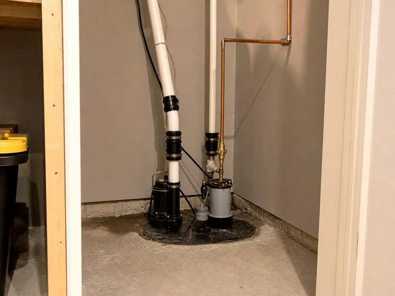Water-powered backup sump pump