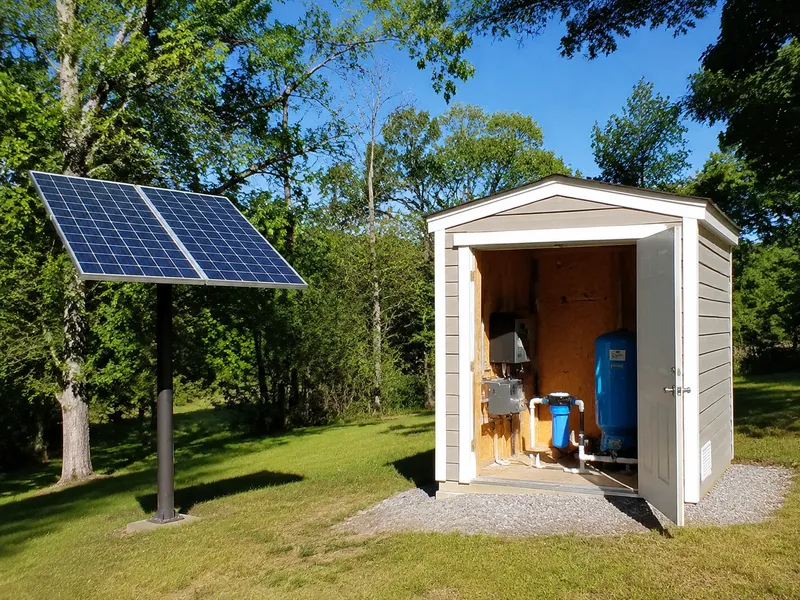 Solar-powered pump