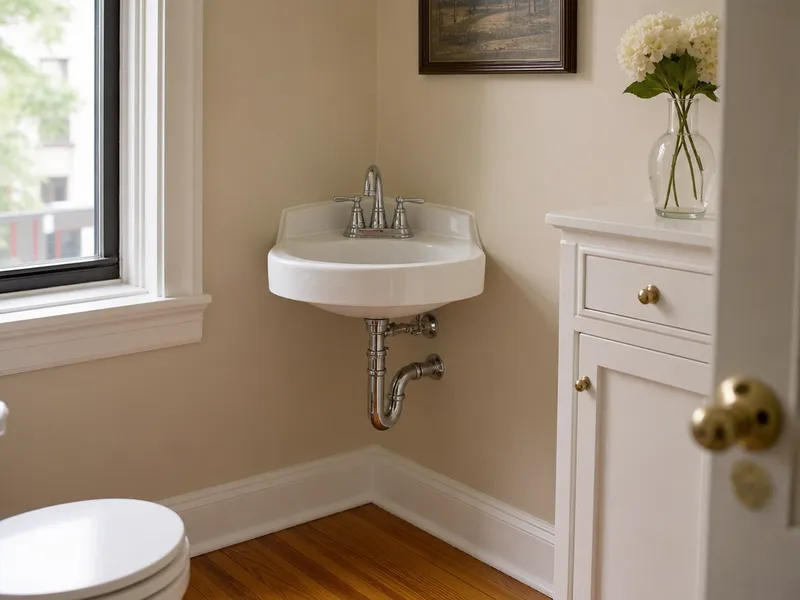 Corner sink, Queens apartment