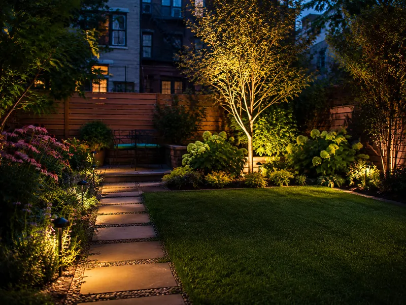 Landscape lighting installation