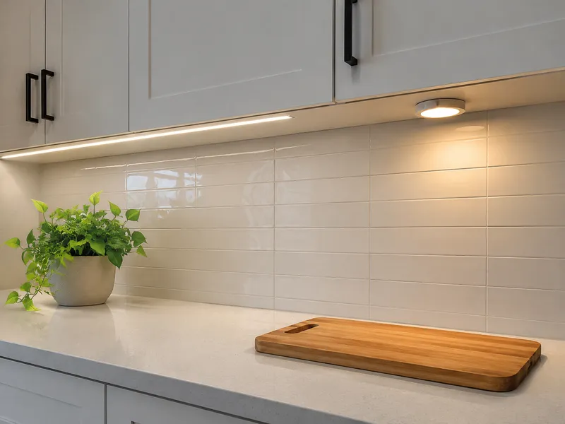 Under-cabinet lights — hardwired, plug-in
