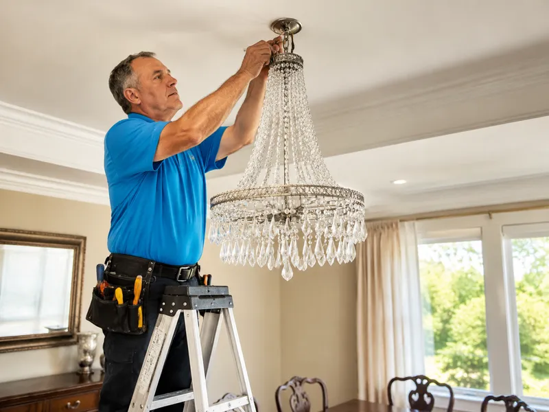 Chandelier installation