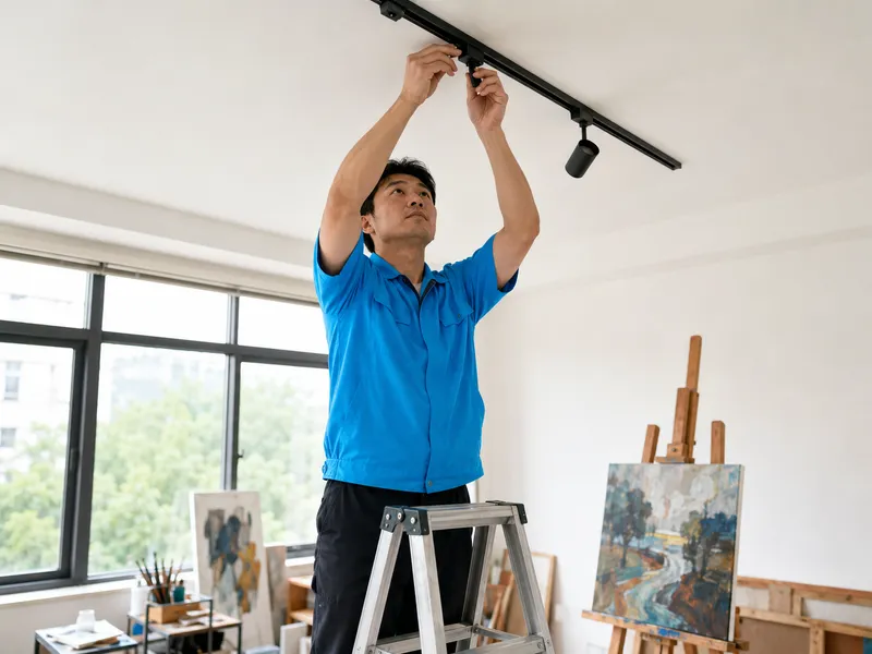 Track lighting installation