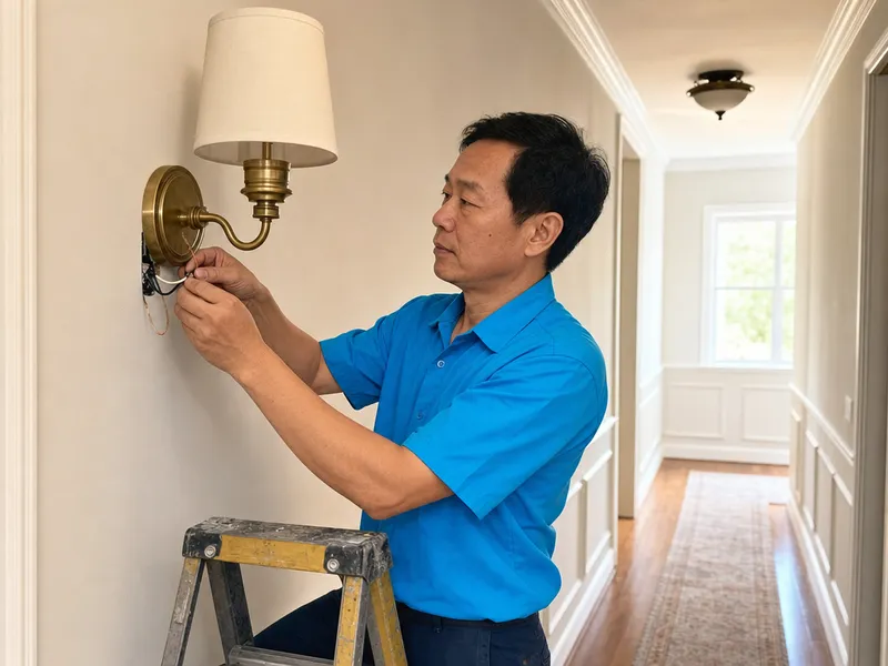 Wall sconce installation