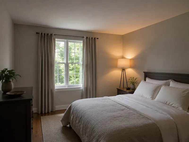 No overhead lighting in room