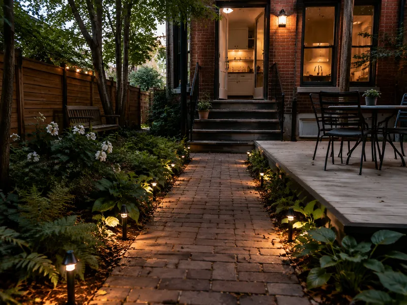 Brownstone backyard, Park Slope