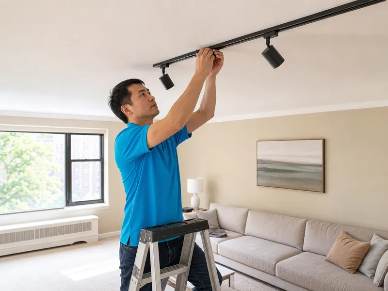 Track lighting installation