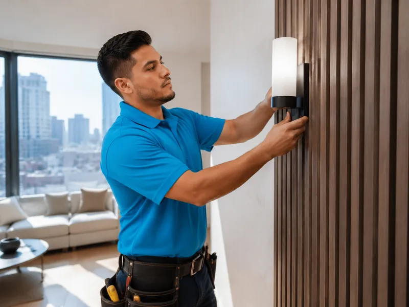 Wall sconce LED installation