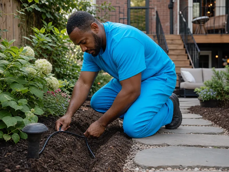 Landscape lighting installation